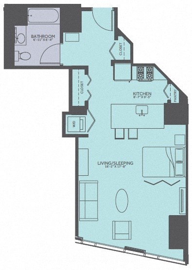 Studio 10-Avenue Floorplan Image